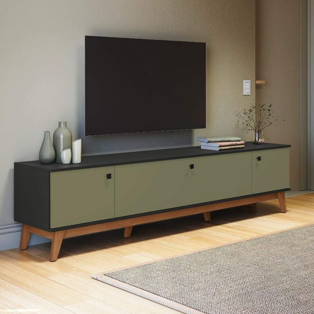 Rack Kappesberg 3 Portas Preto/Verde Frevo 218cm