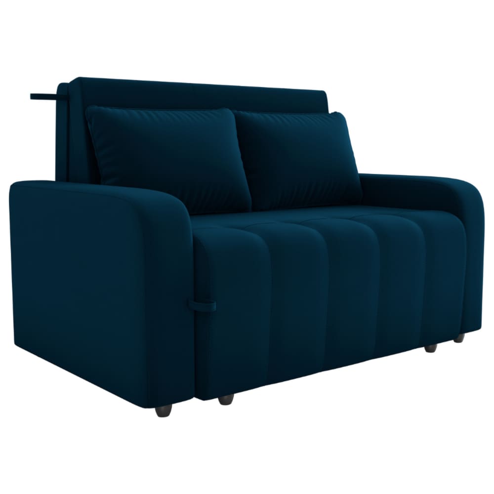 Sofa Cama 2 Lugares 138 cm Amora New Veludo E433 Azul Milani Store
