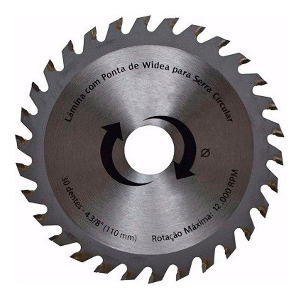 Kit 6 Discos De Serra Circular Com 30 Dentes 110mm