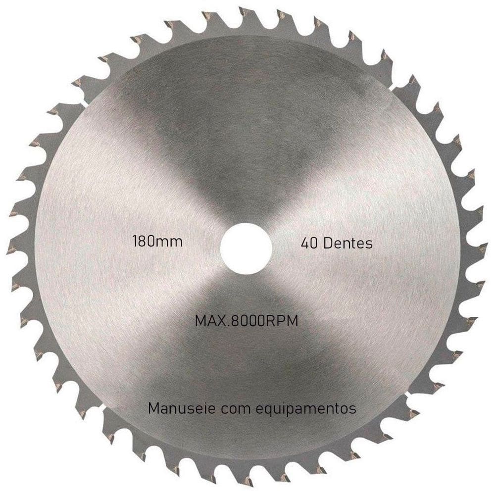Kit 4 Discos De Serra Circular Com 40 Dentes 7" 180mm Para Madeira