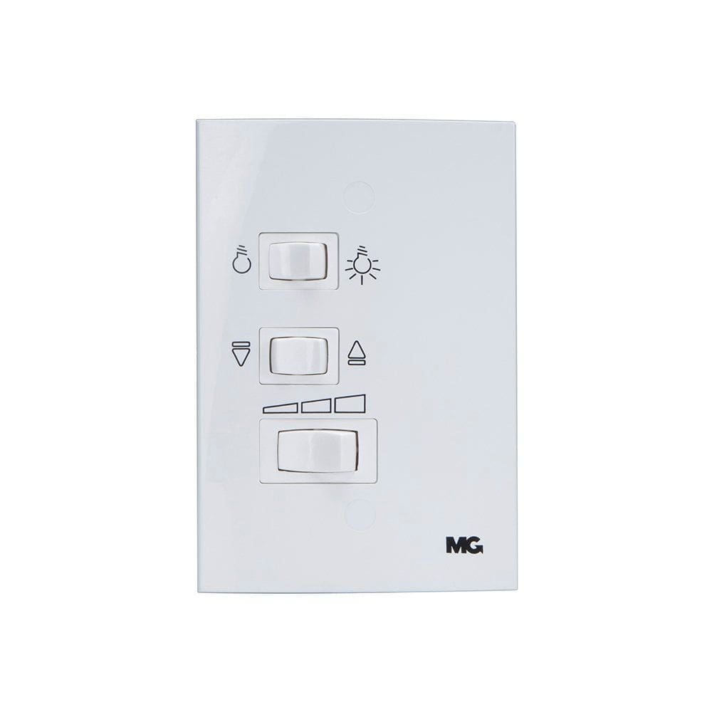 Controle para Ventilador de Teto MarGirius Sleek 4x2 3 Velocidades com Capacitor 200W Branco