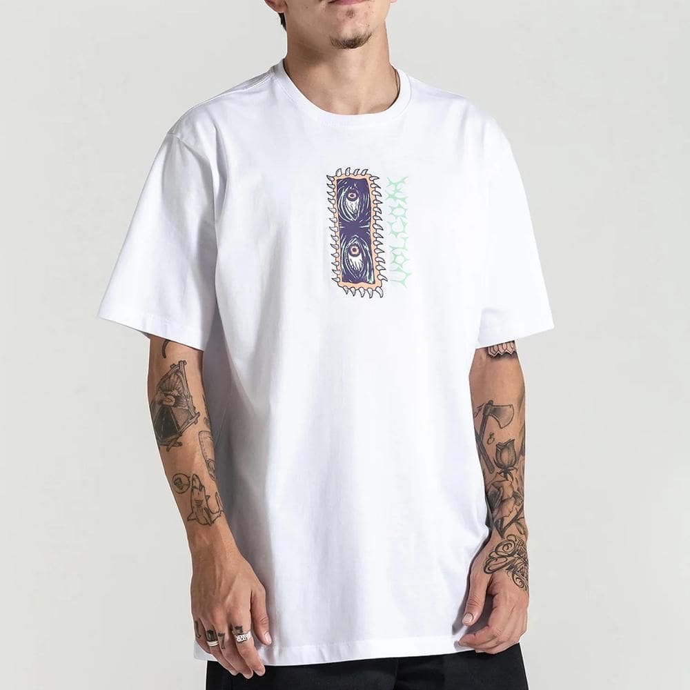 Camiseta Volcom Eye Rust WT25 Masculina Branco