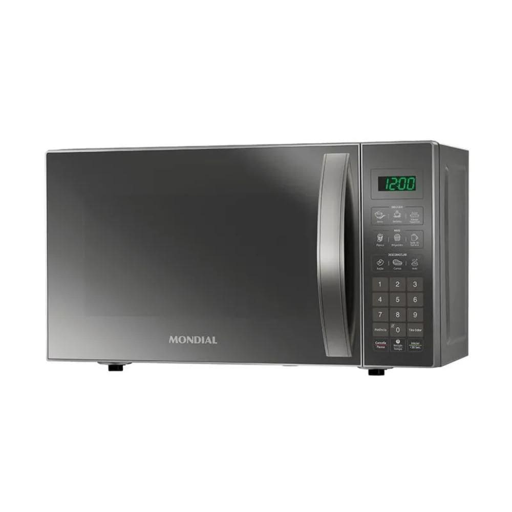 Microondas Mondial 21 Litros com Função Tirar Odor 1200W Espelhado 220V - MO-01-21-E