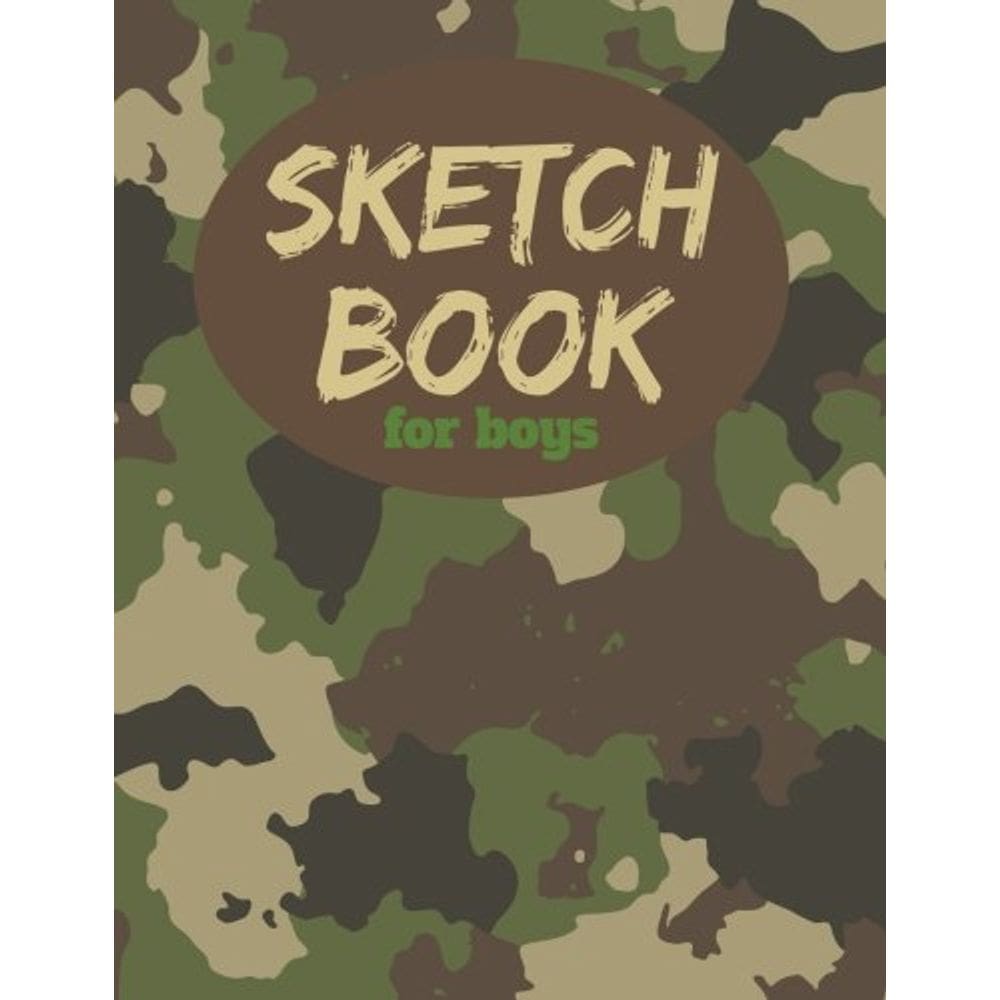 Caderno de esboços Genérica para meninos, 21,6x28cm, papel em branco