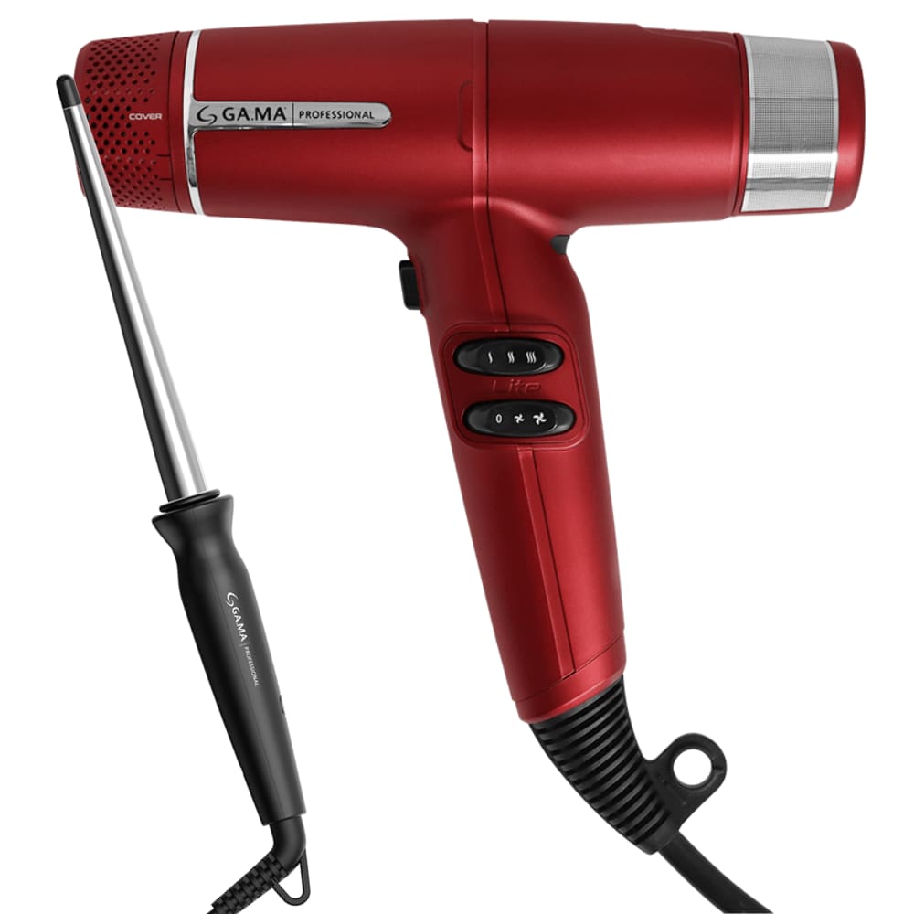 Kit Secador iQ Lite Red e Modelador Salon Curl Cônico
