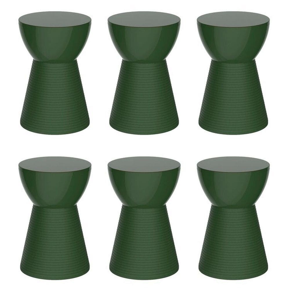 Conjunto com 6 Banquetas Sili Verde Alecrim