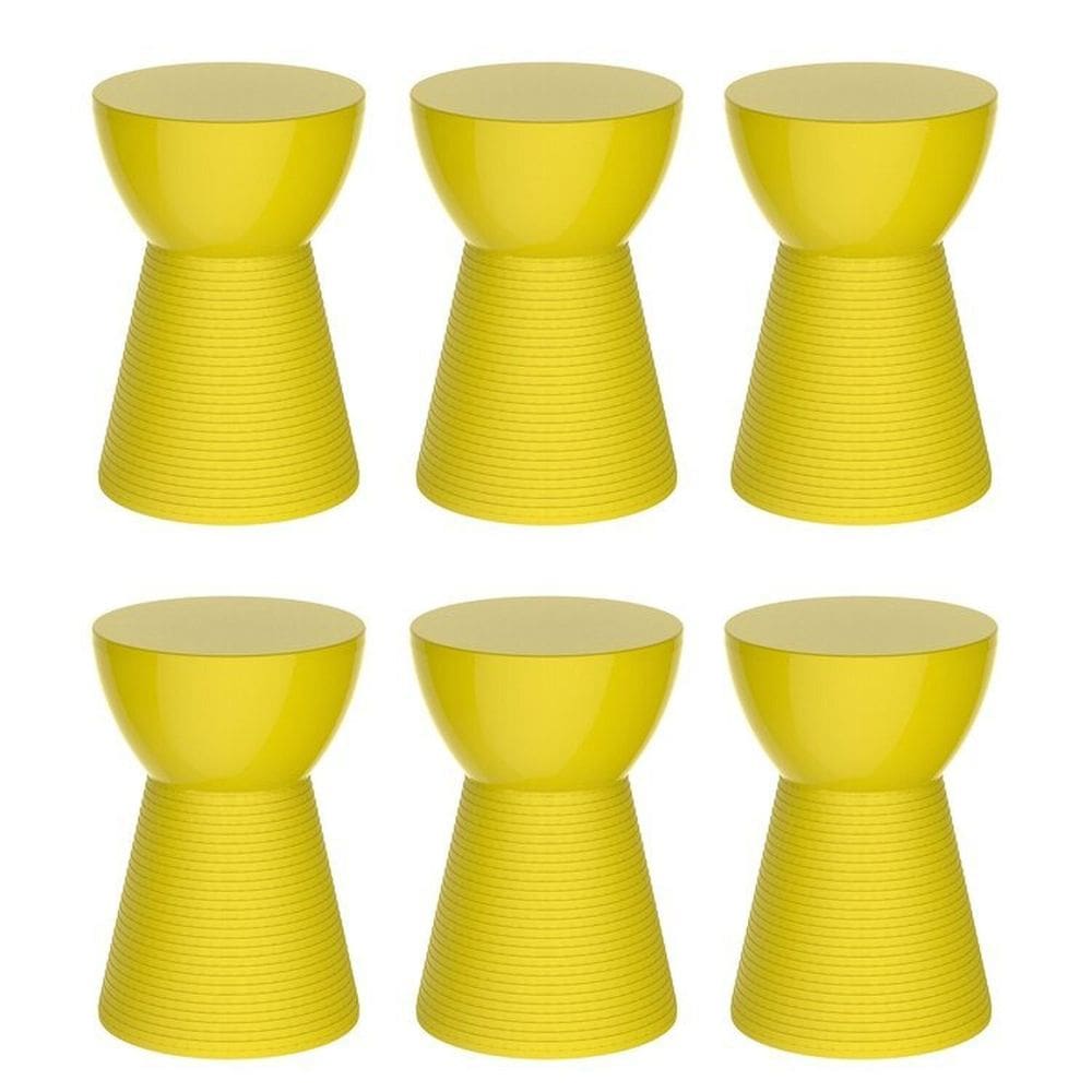 Conjunto com 6 Banquetas Sili Limão Siciliano