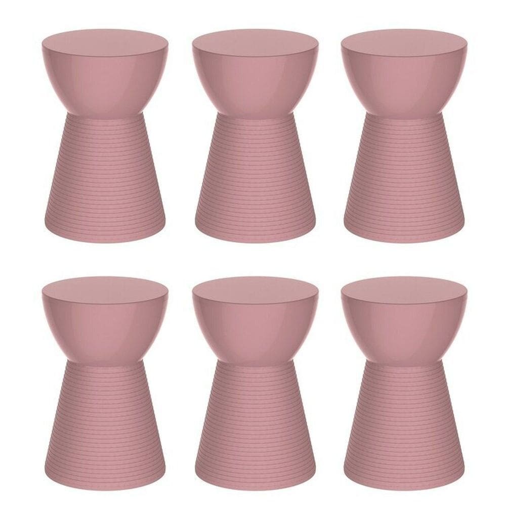 Conjunto com 6 Banquetas Sili Calla Rose