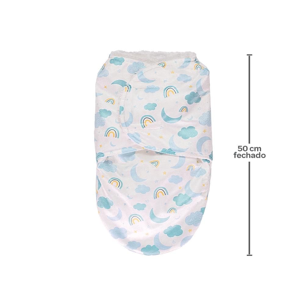 Saco De Dormir Buba Baby Super Soft Estampado Azul