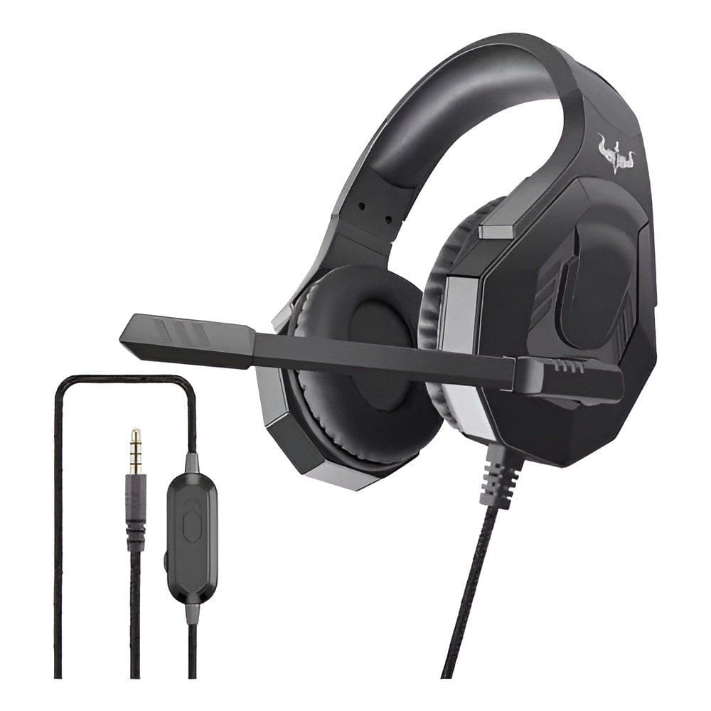 Fone Ouvido Fio Microfone Rotativo Gamer Black Profissional