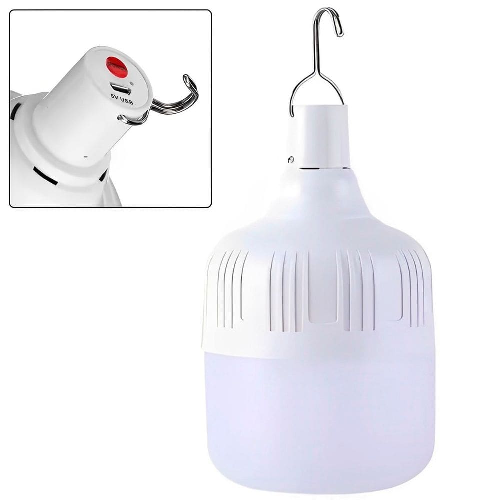 Lâmpada LED Branco Recarregável De Emergência Á Bateria USB