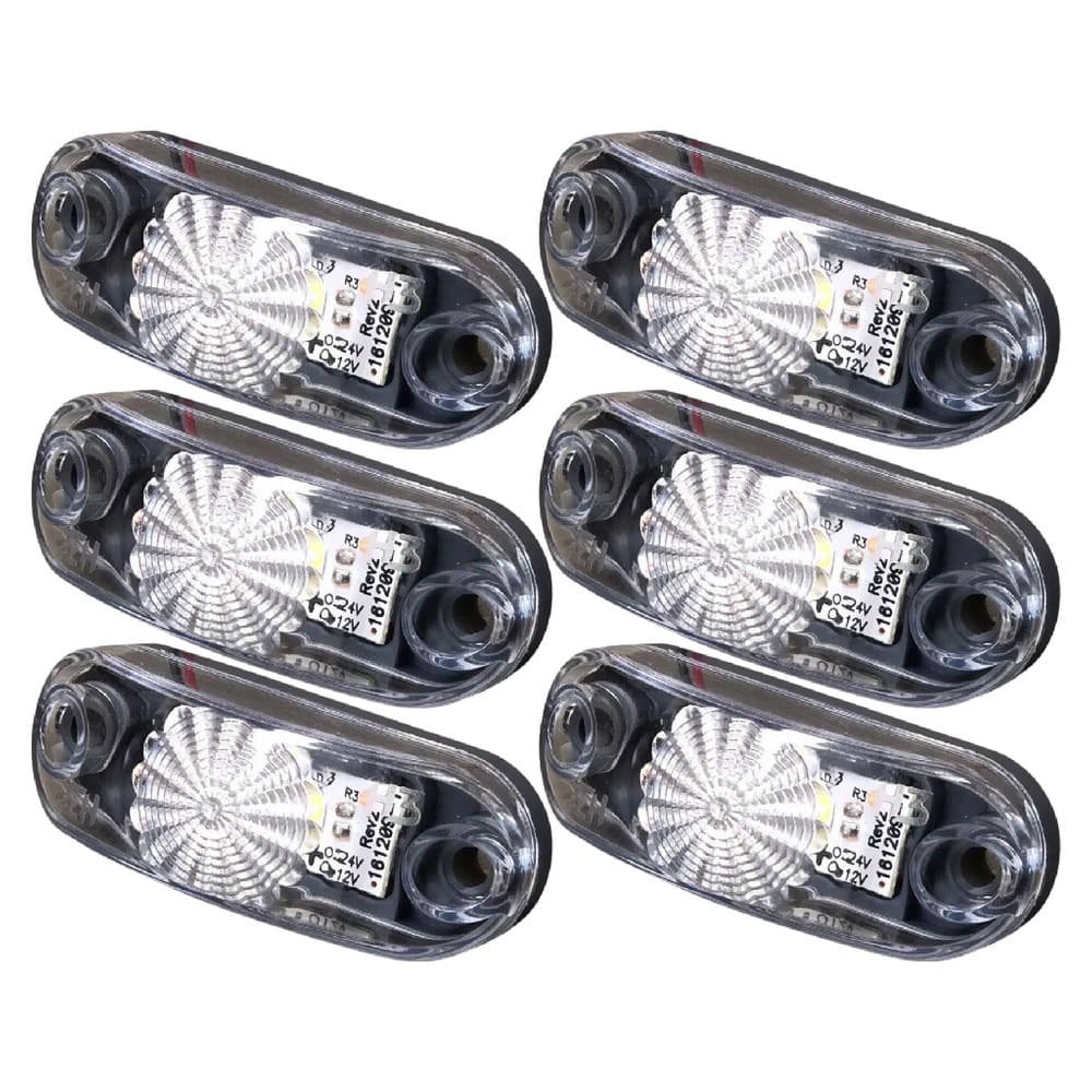 Kit 6 Lanterna Delimitadora Cristal Led 12v 24v Baú