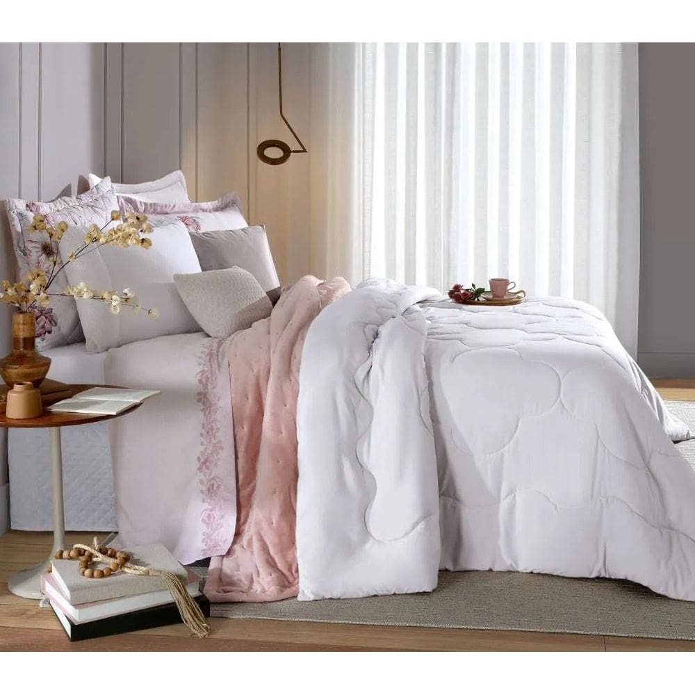 Edredom Toque De Algodão 250 Fios Casal 220x240cm - Branco
