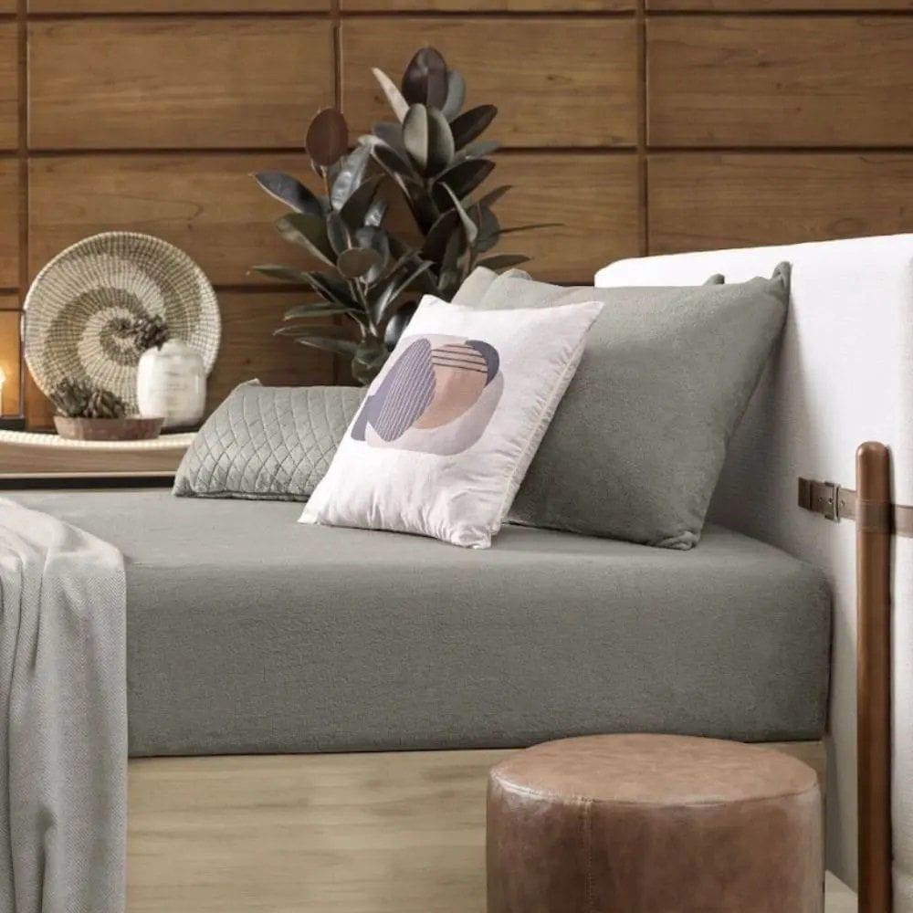 Lençol De Pelinho Com Elástico Plush Inove Casal 138x188x30cm - Taupe