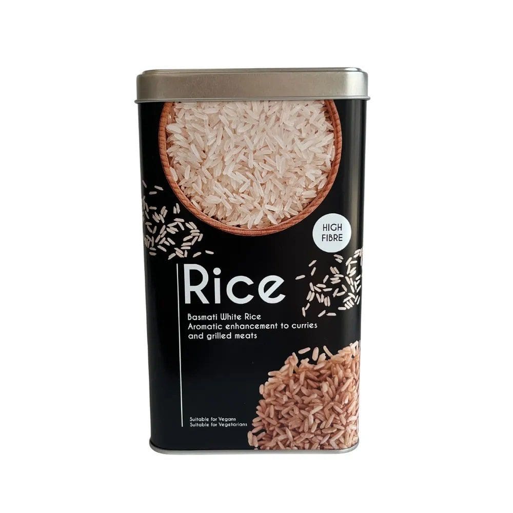 Pote Metal Porta Alimentos com Tampa Fechamento Hermético - Arroz - 1kg