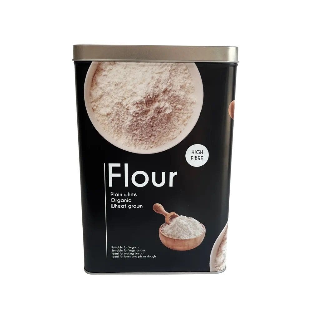 Pote Metal Porta Alimentos com Tampa Fechamento Hermético - Farinha - 1,5kg