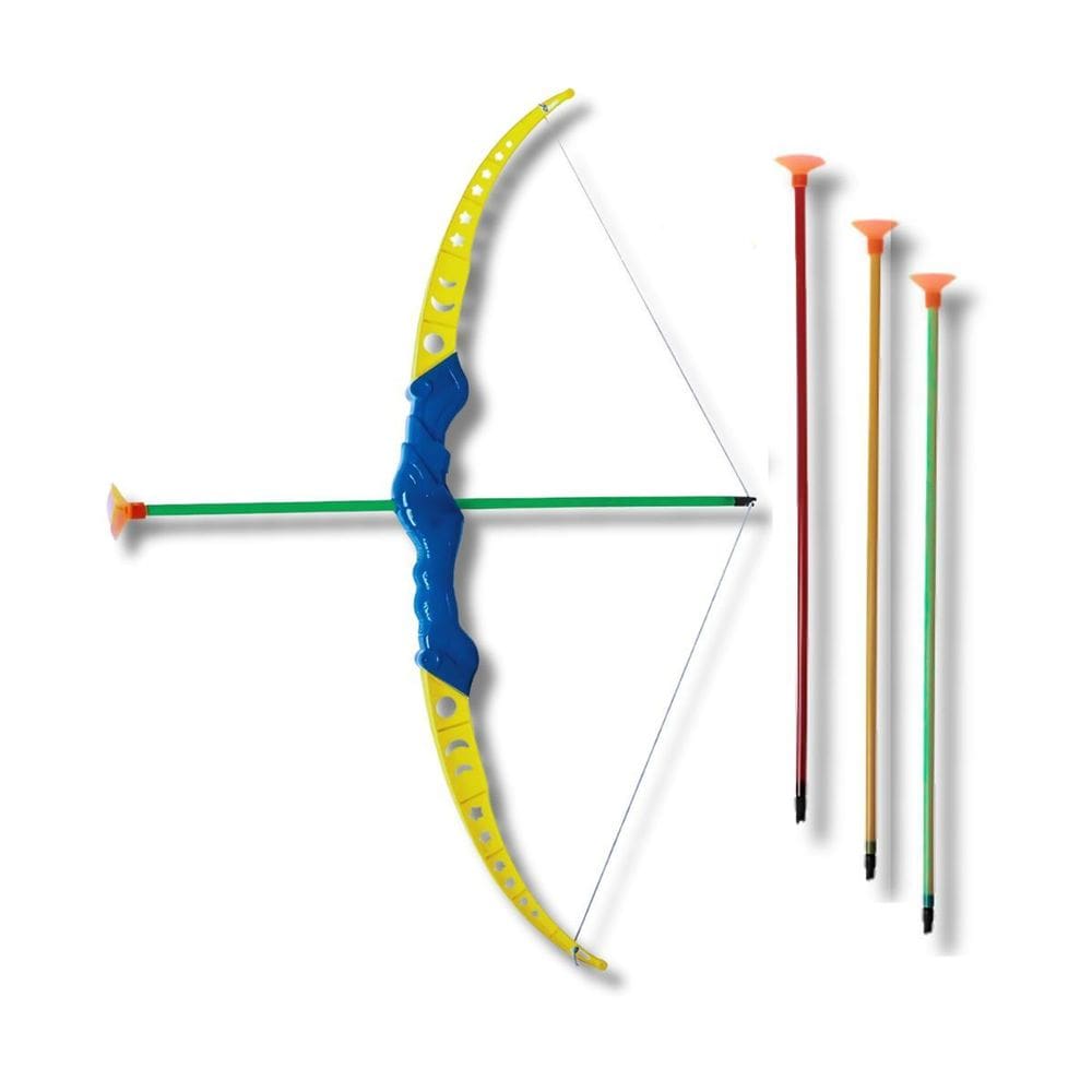 Brinquedo Arco E Flecha Com 03 Flechas Ventosas Zein