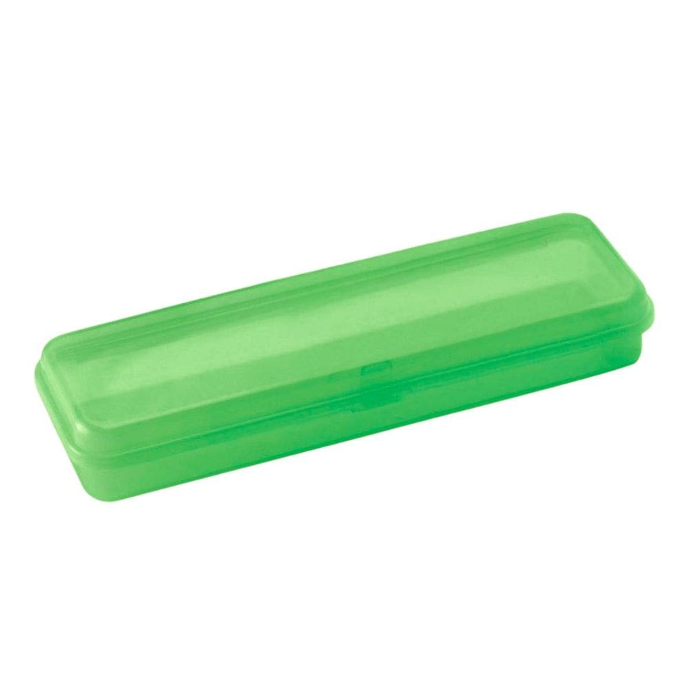 Estojo Plástico Multiuso 20,4cm x 6,7cm Escolar Porta-Trecos Necessaire Colorido -Maxcril