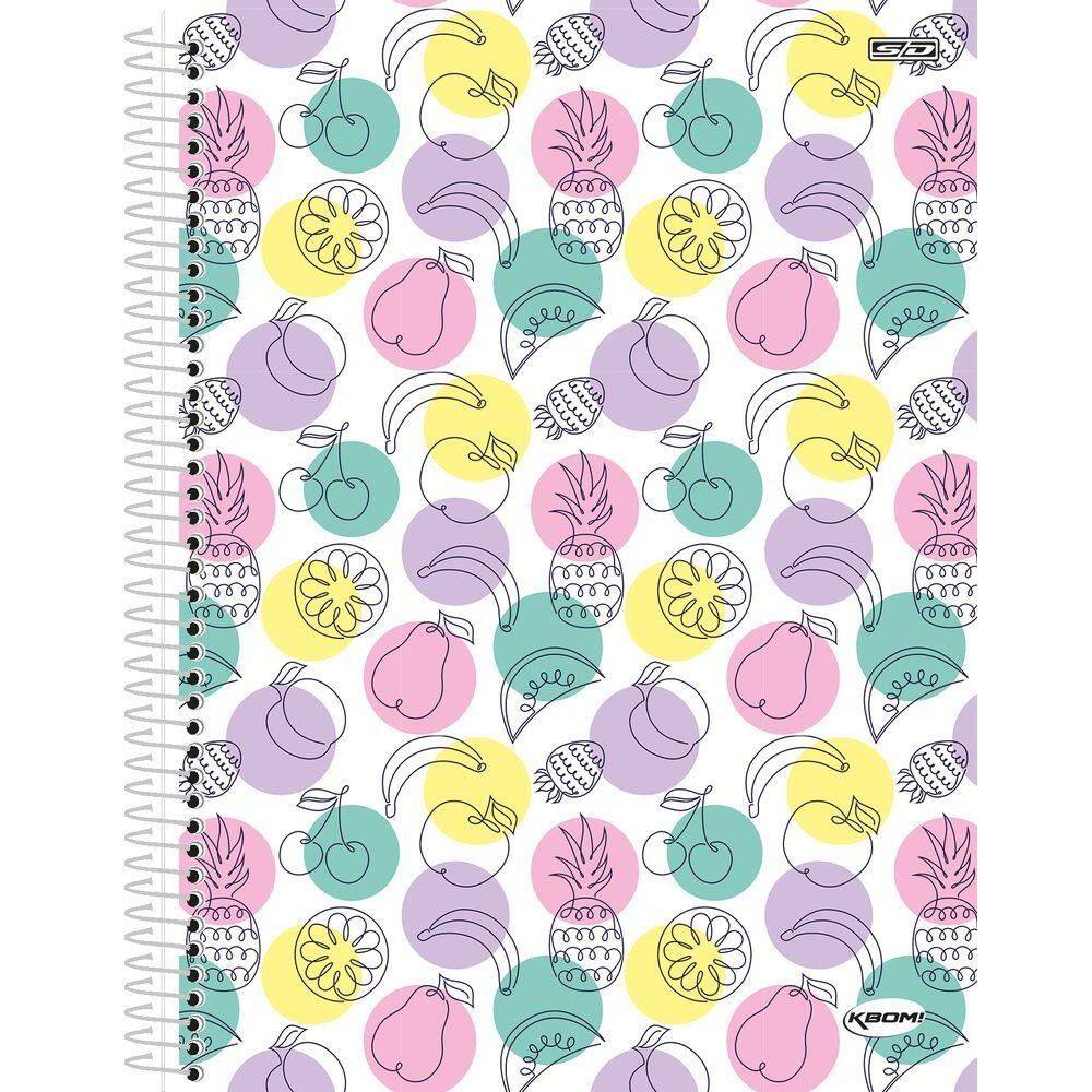 Caderno Univ. 10 Matérias Kbom 200Fls Capa 14 - São Domingos