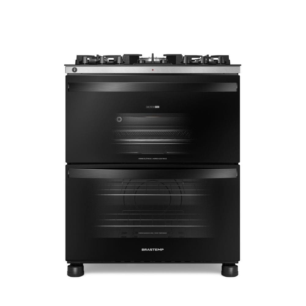 Fogão Brastemp 5 Bocas Duplo Forno Com Air Fryer BFD5LAE