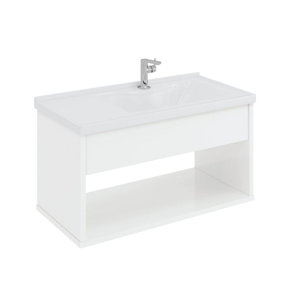 Gabinete Armário de Banheiro Encanto com Cuba - Branco