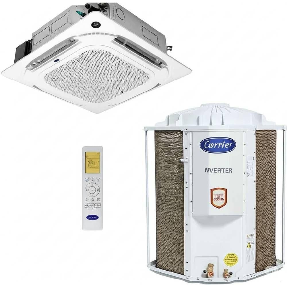Ar Condicionado Split Inverter Cassete Carrier 4 Vias 36000 Btu Quente e Frio 220V 38CQVE36515MC