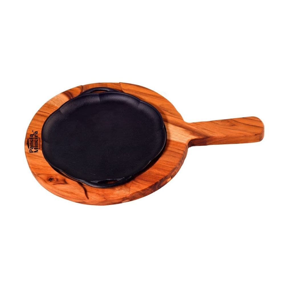 Chapa Petisco Redonda Ferro Suporte Panela Mineira 20x4cm