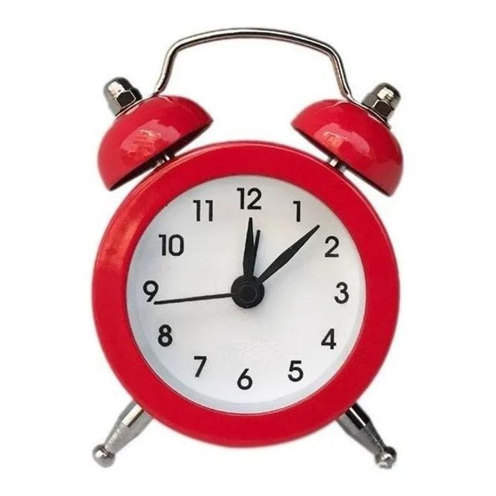 Relógio Despertador Aço Presente Retro Mini Antigo