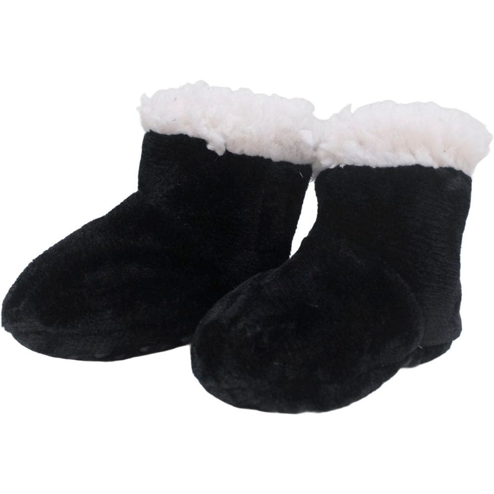 Pantufas Sapatinho Inverno Preto Para Bebês De 0 a 12 Meses