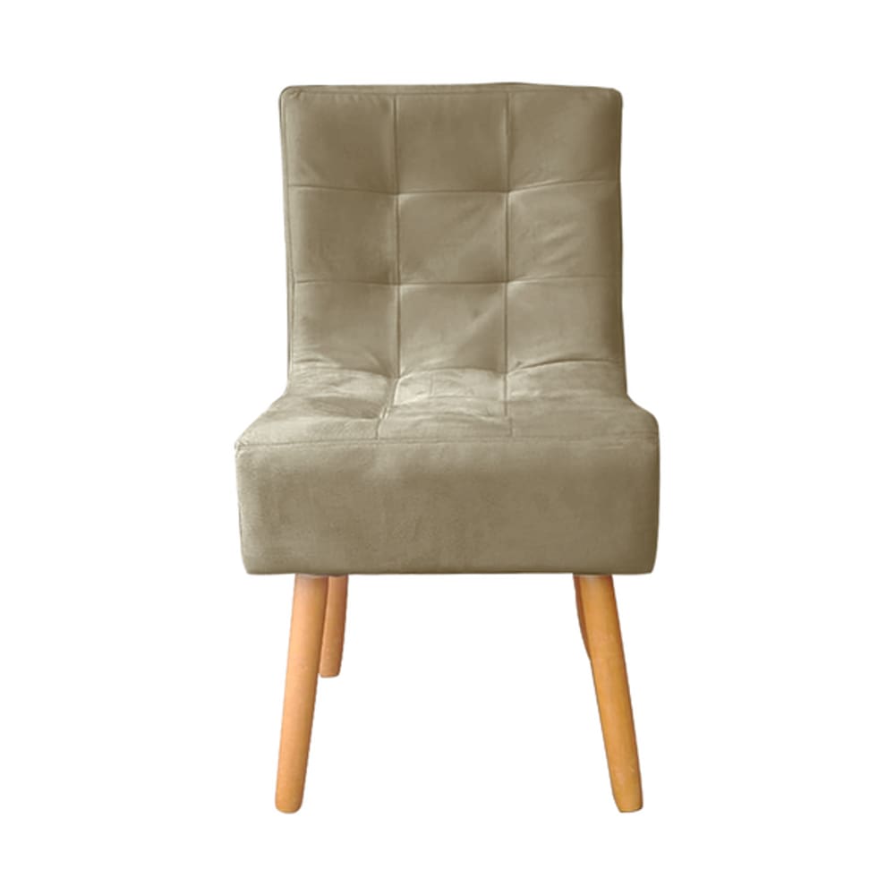 Cadeira Poltrona Sala de Jantar Penteadeira Reforçada Decorativa Liz Suede