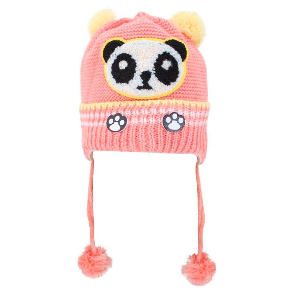 Touca Gorro Infantil Salmão Panda Tamanho Único