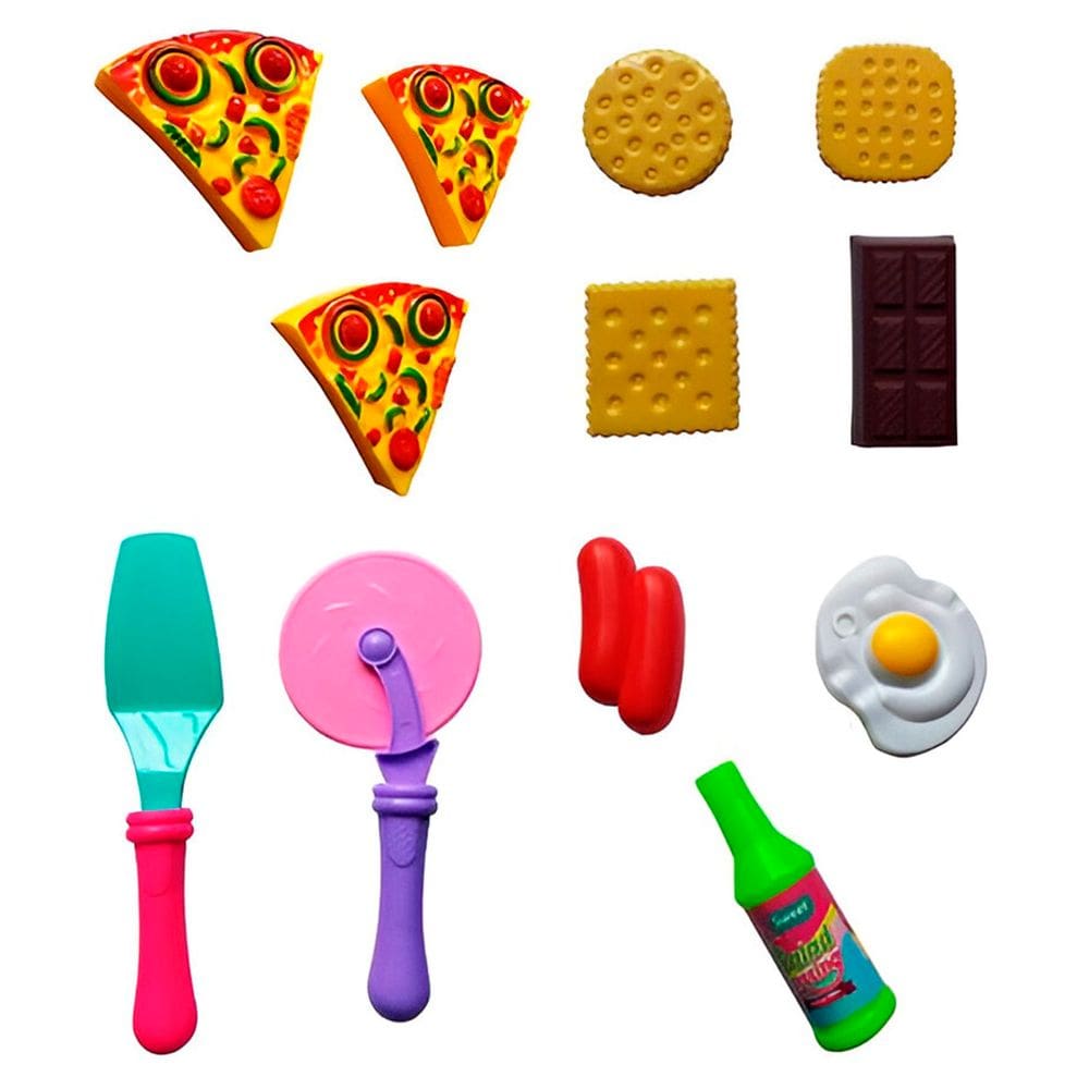 Kit Brinquedo Cozinha Comidinha Lanche Infantil Com 12 Pçs