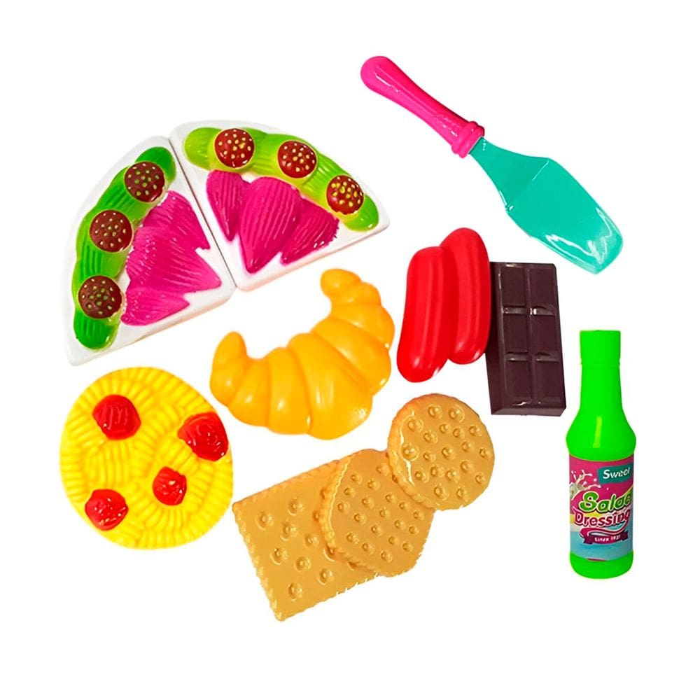 Kit Brinquedo Cozinha Comidinha Lanche Infantil Com 11 Pçs