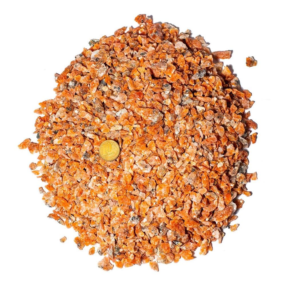 1 kg Calcita Laranja Pó ou farelo Pedra Bruta Natural Moida