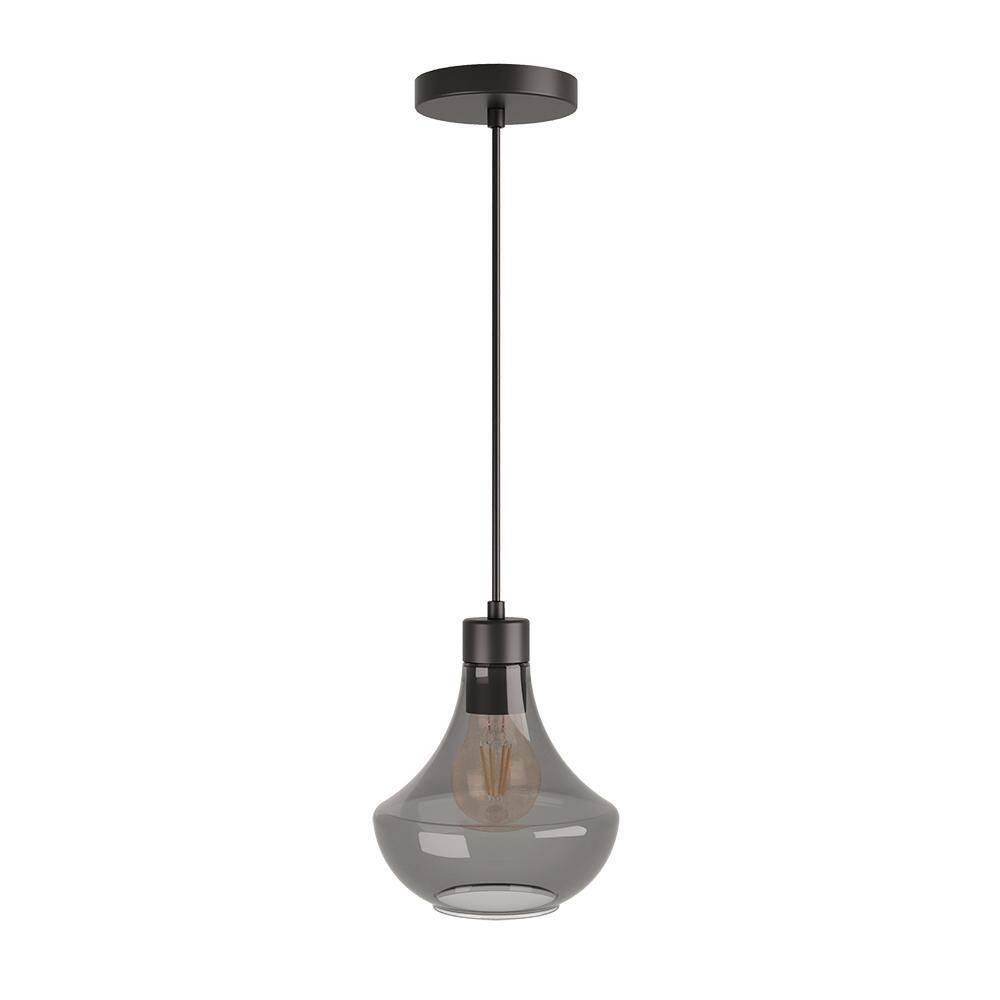 Pendente Lustre Sala Cozinha Soho Verbena Vidro Fume1Xe27