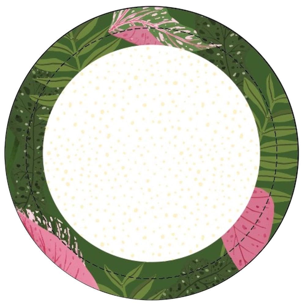 Prato de Sobremesa Cazza Folhas em Melamina Branco