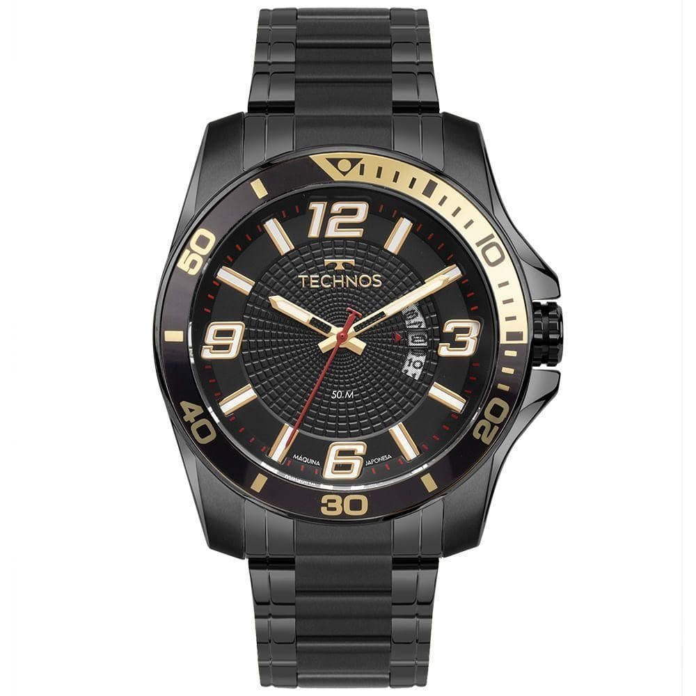Relógio Technos Masculino Racer Preto - 2117lfr/1p