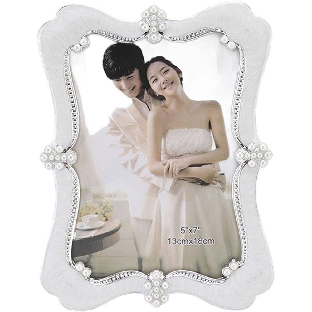 Porta Retrato Branco Casamento Festa Decorativo 15x20cm