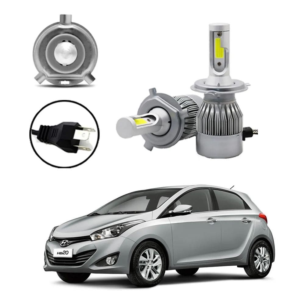 Lâmpada de Led Farol Alto e Baixo Hb20 2012 a 2025