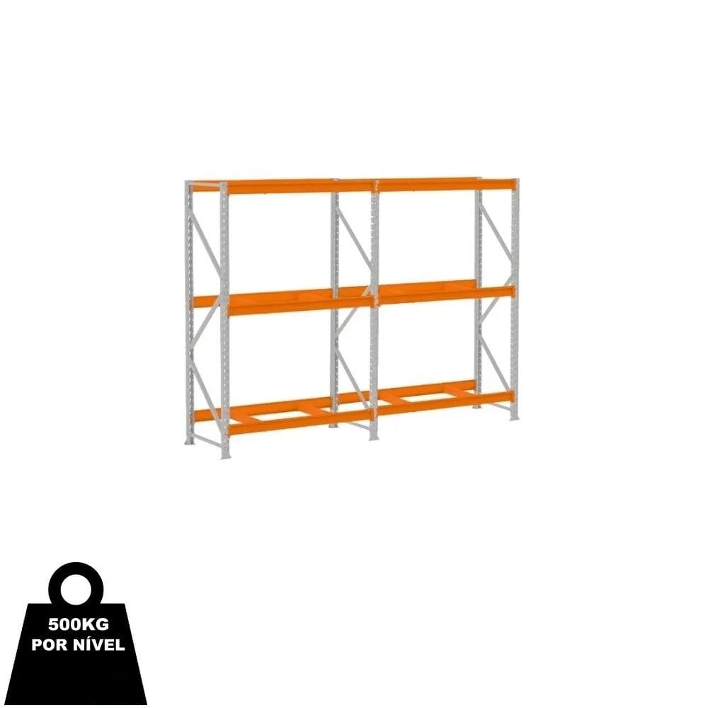 Mini Porta Pallet 500kg 1 Inicial 1 Continuação 2,55m Comprimento 2,00m x 1,20m x 80cm