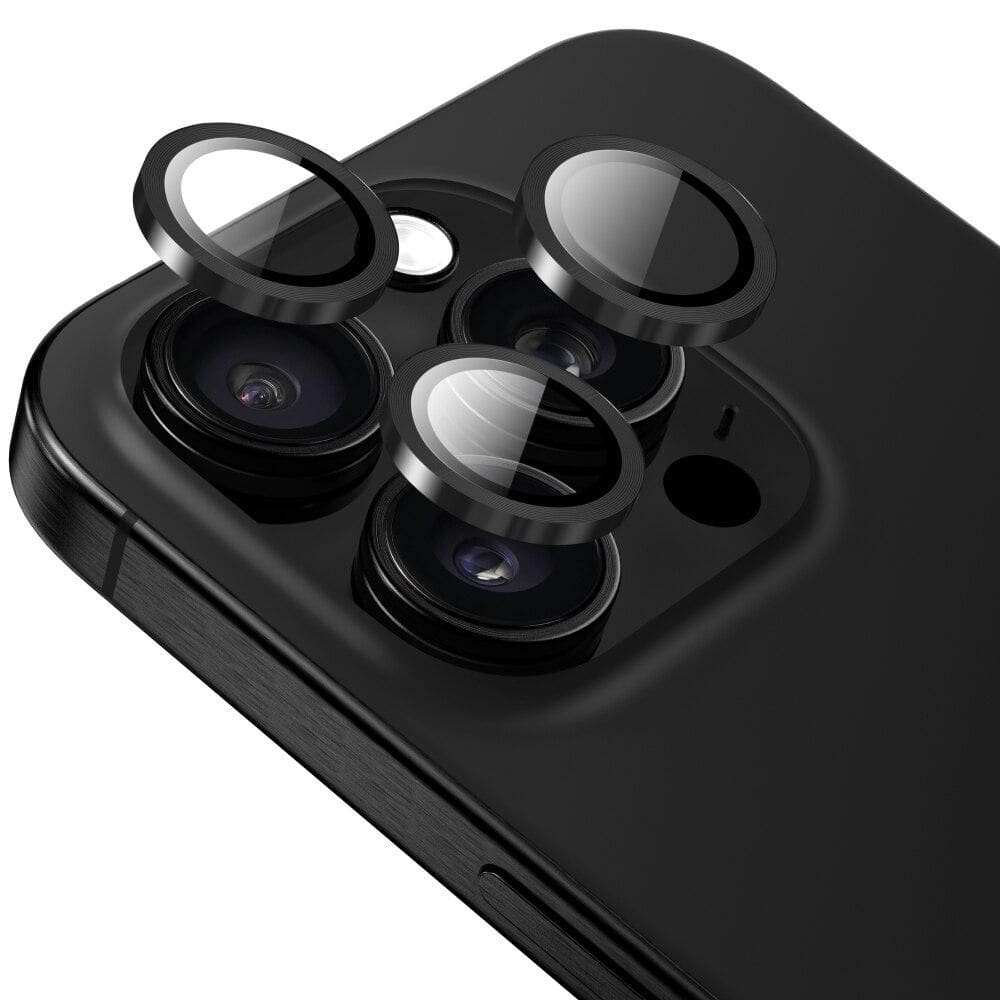 Película para câmera iPhone 16 Pro/ 16 Pro Max, Originais iPlace, Aro Preto