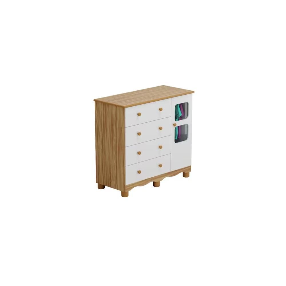Cômoda Infantil Peroba Uli New 01 Porta e 4 Gavetas