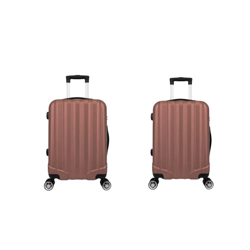 Kit Mala De Viagem Abs 2 Peças Adventure E Action Fortt Mab01-re Rose
