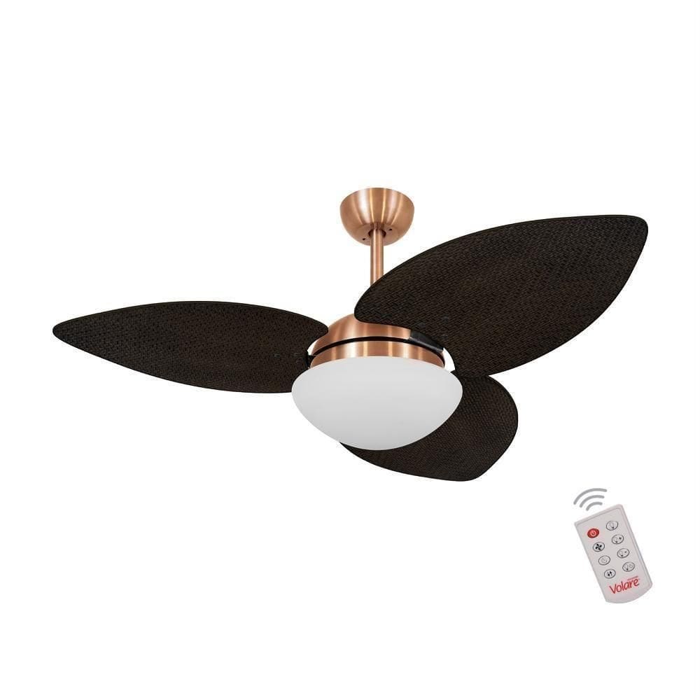 Ventilador De Teto Dormamu Cobre 3 Pás Palmae 127v Com Controle