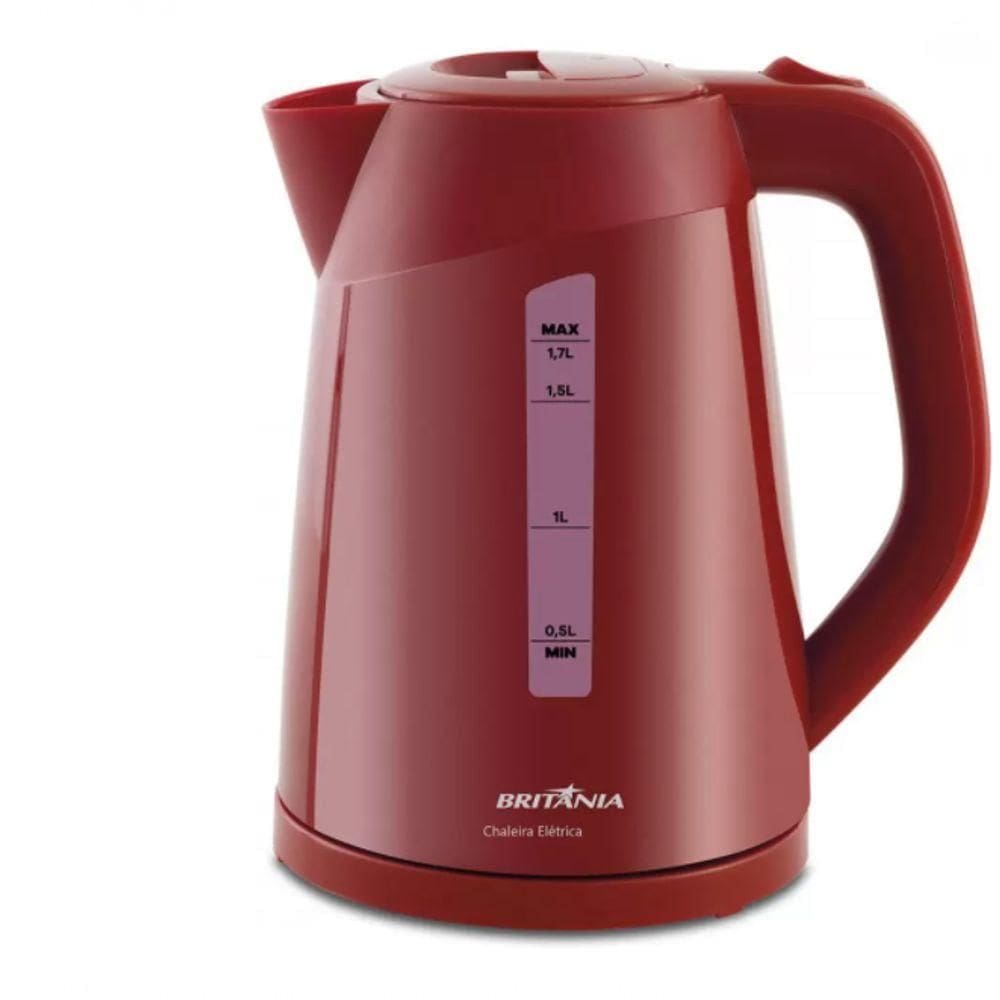 Chaleira Eletrica Britania 1,7l Desligamento Automatico 1200w Vermelho 110V