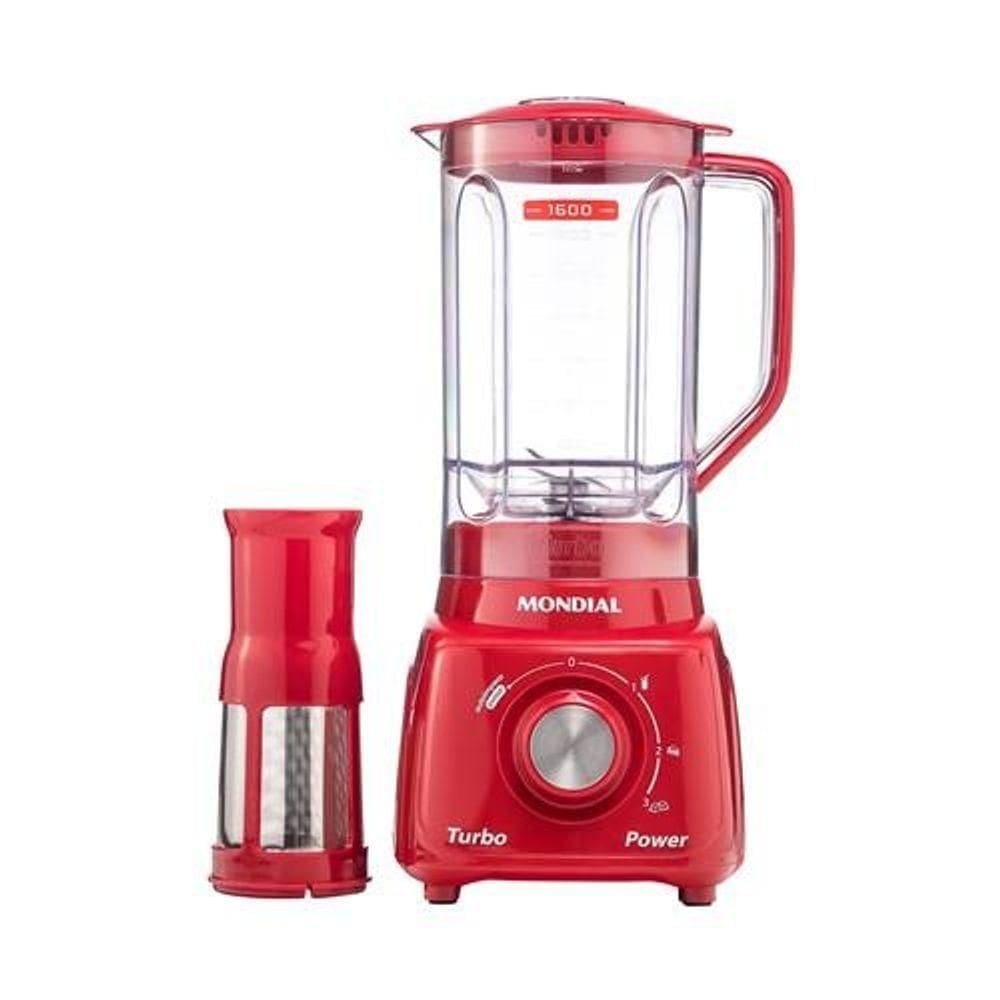 Liquidificador Mondial 500w 2 Litros Filtro 220V Vermelho