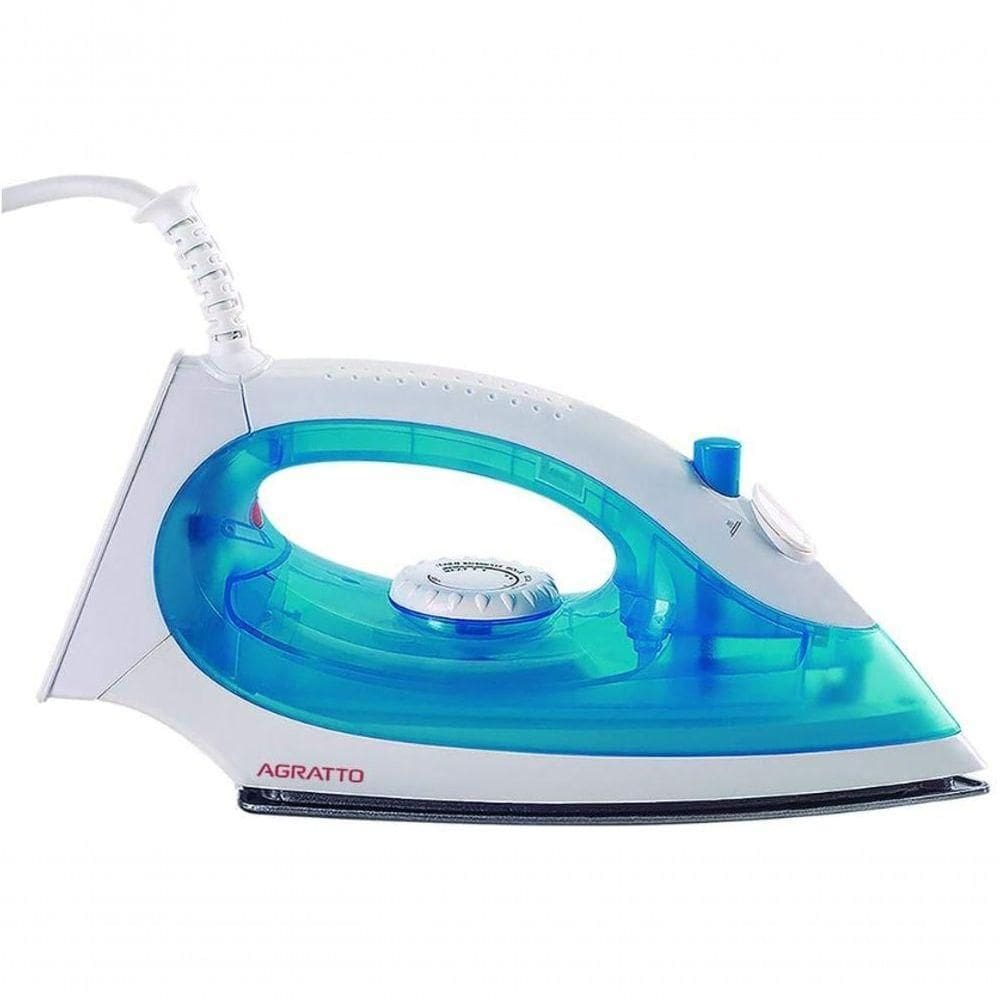 Ferro De Passar A Vapor Agratto 1250w Azul Base Antiaderente 220V