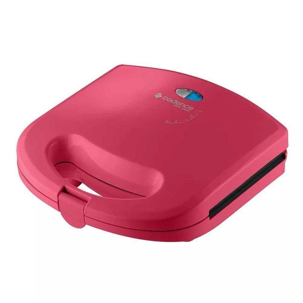Sanduicheira Grill 750w Cadence - Pink Ellegance 220V