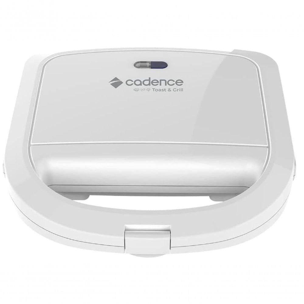 Sanduicheira Eletrica 750w Cadence Antiaderente Branca 220V