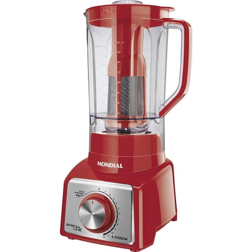 Liquidificador Mondial Special Line 1100w 220V Copo Acrilico Vermelho